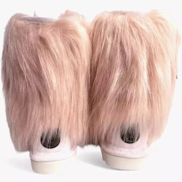 Bearpaw Sasha Pink Sheepskin Fur Wool Warm Mongolian Sherpa Winter Boots 7 - Picture 6 of 7